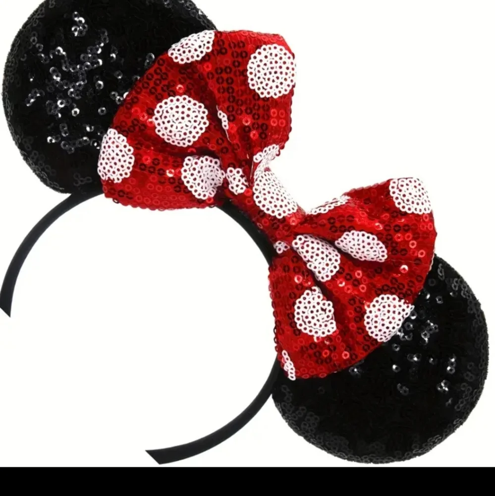 🐭🐭NEW🐭🐭ADORABLE!! MINNI MOUSE EARS Headband in RED